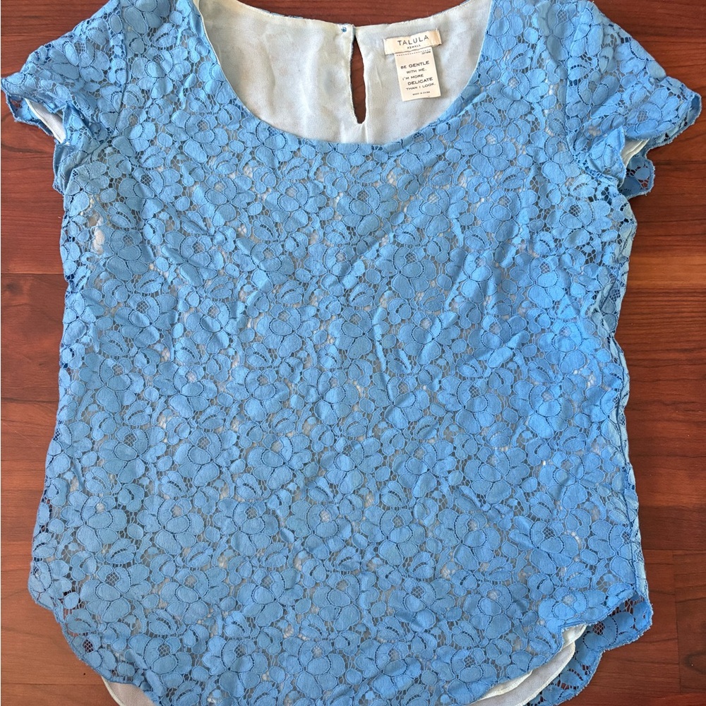 Talula Blue Lace Women's Top